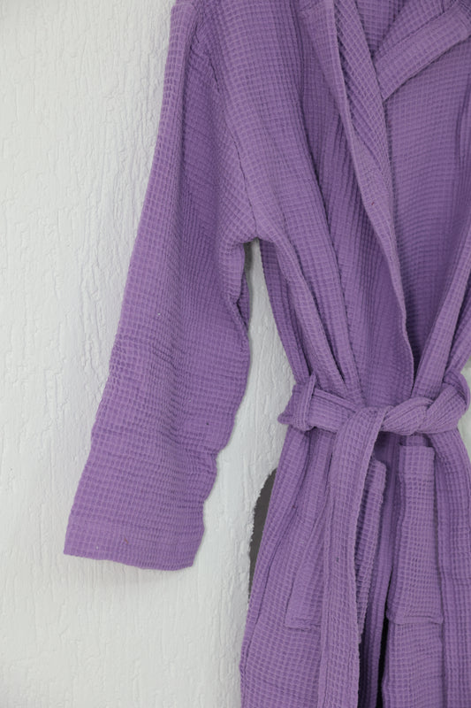 WAFFLE PURPLE BATHROBE image 1