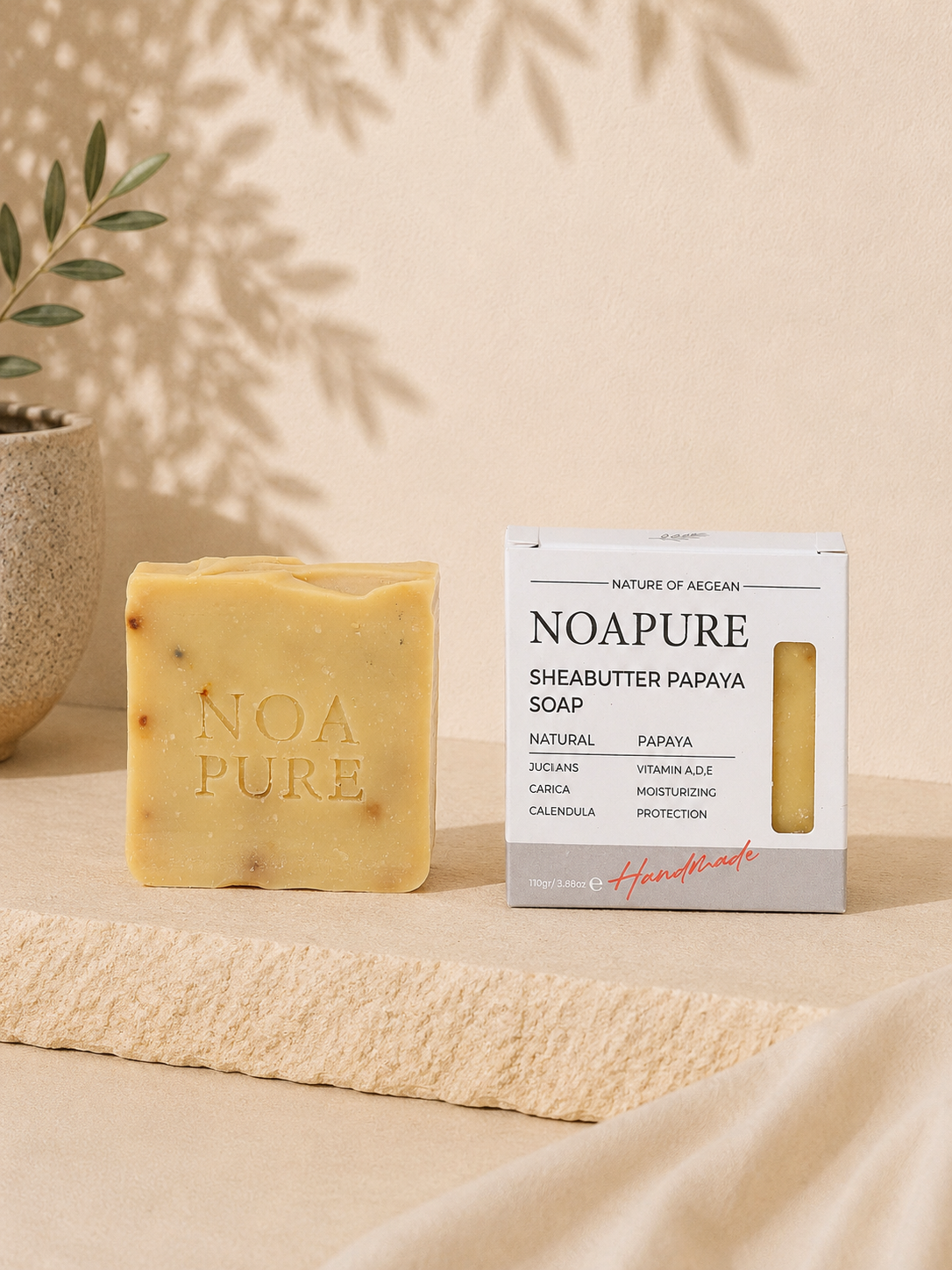 Nocturne Soap Bar Bundle – handmade soap trio gift bundle with Moss Olive, Shea Butter Papaya and Lavender bars, view 4