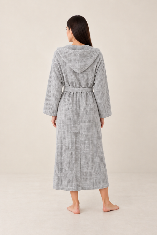 Waffle Gray Bathrobe