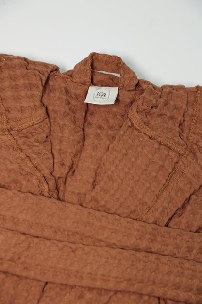 WAFFLE BROWN BATHROBE image 3