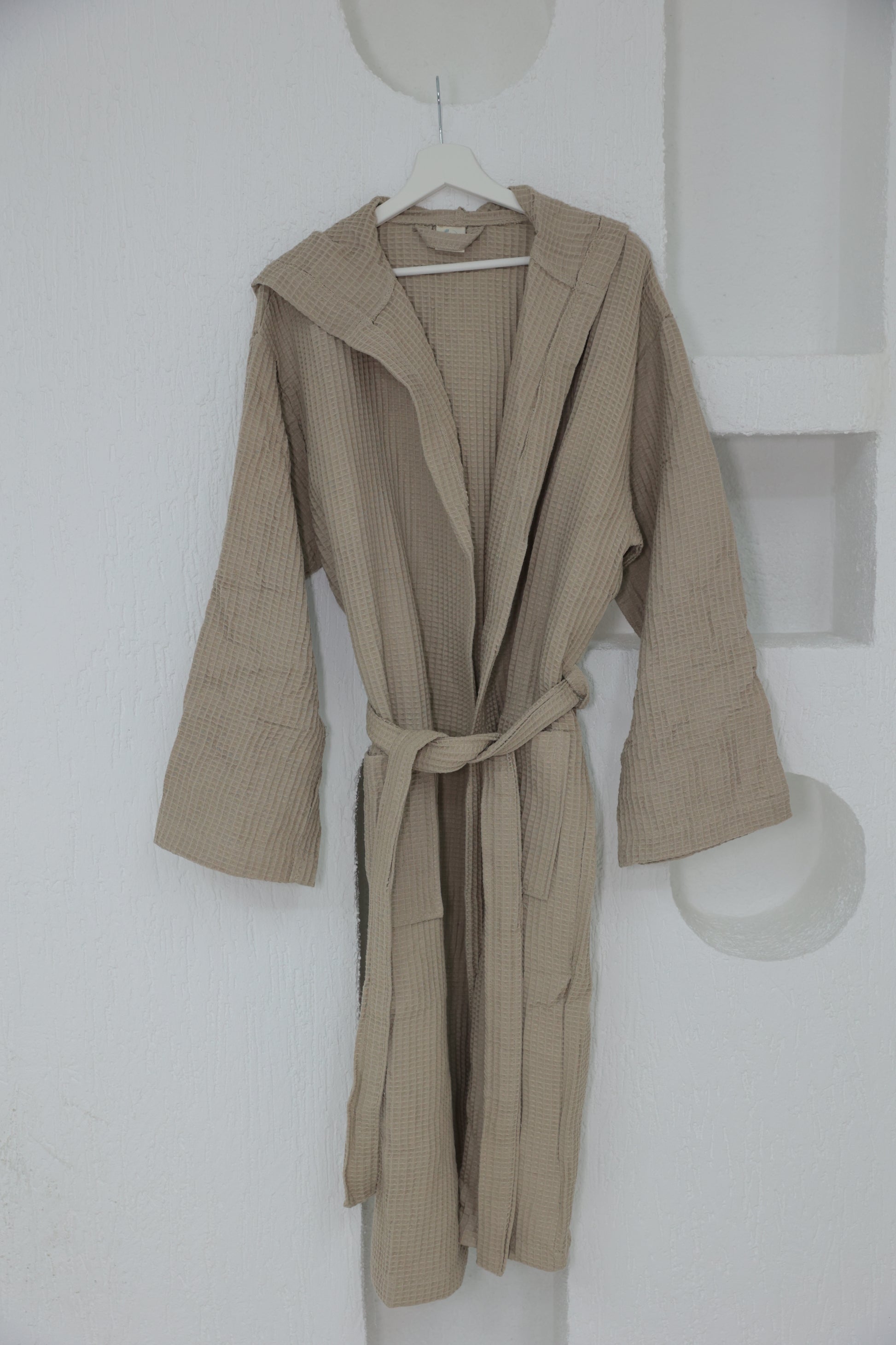 WAFFLE BEIGE BATHROBE image 0