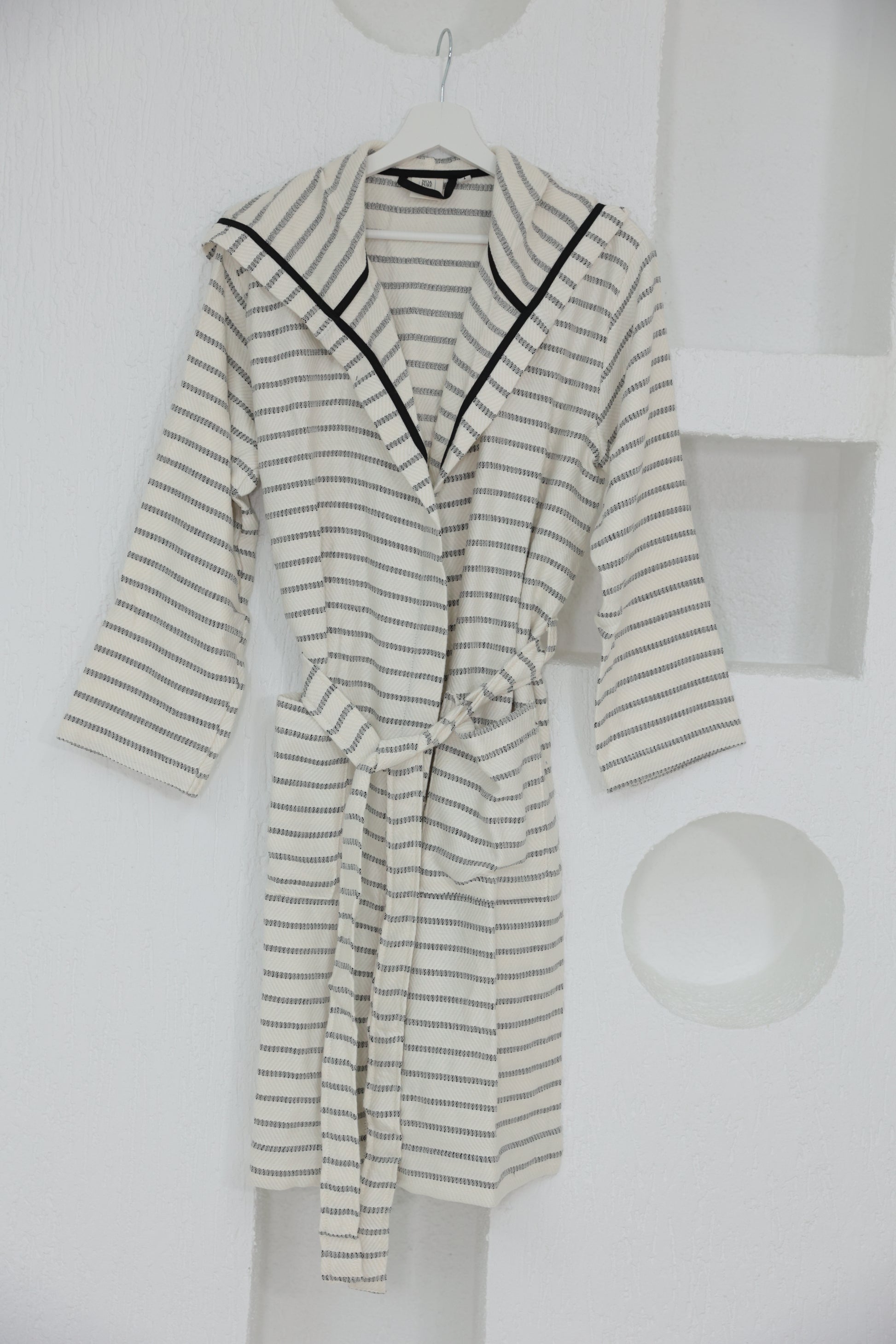 COTTON BLACK&WHITE BATHROBE image 0