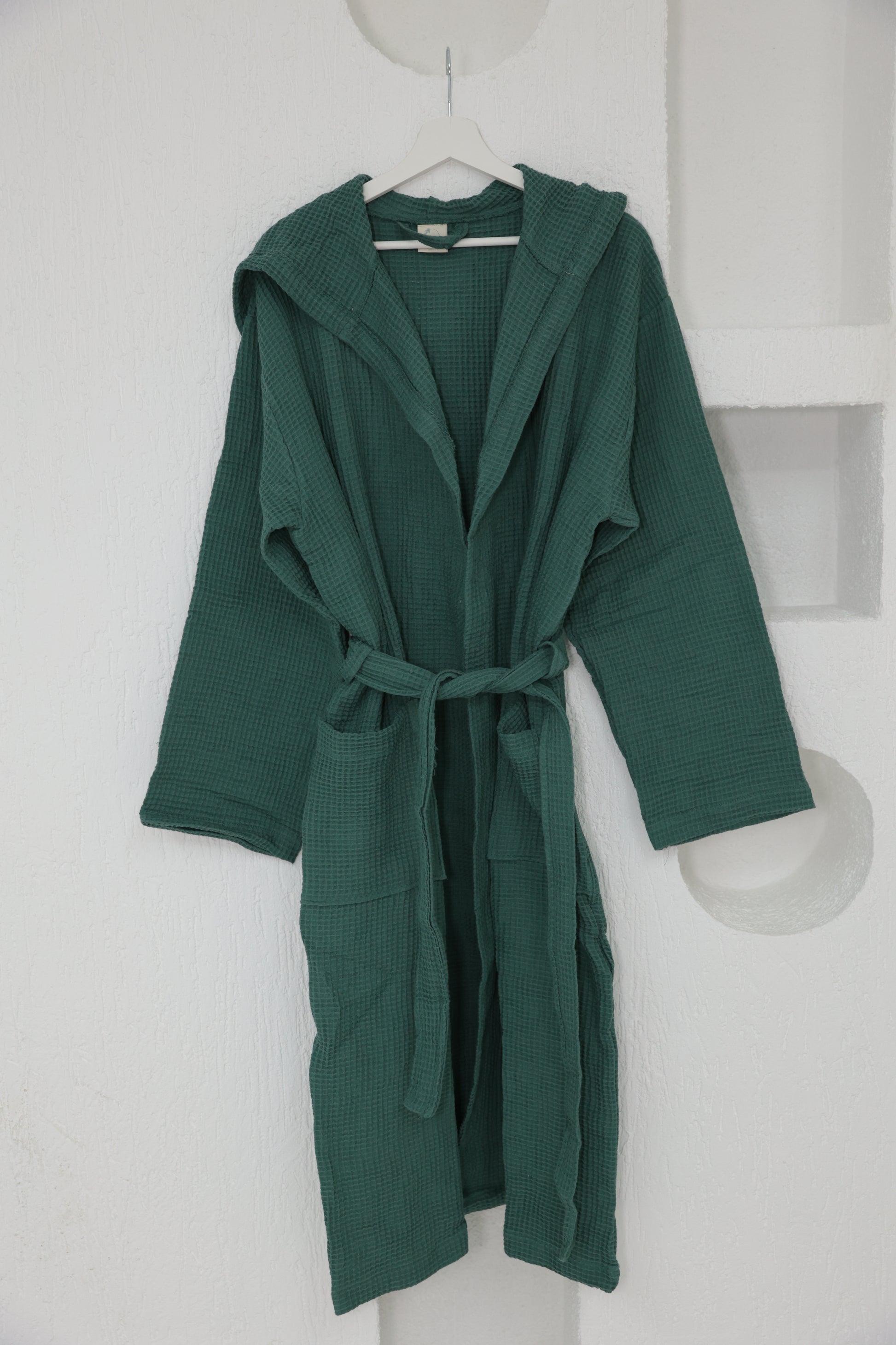 WAFFLE GREEN BATHROBE image 0