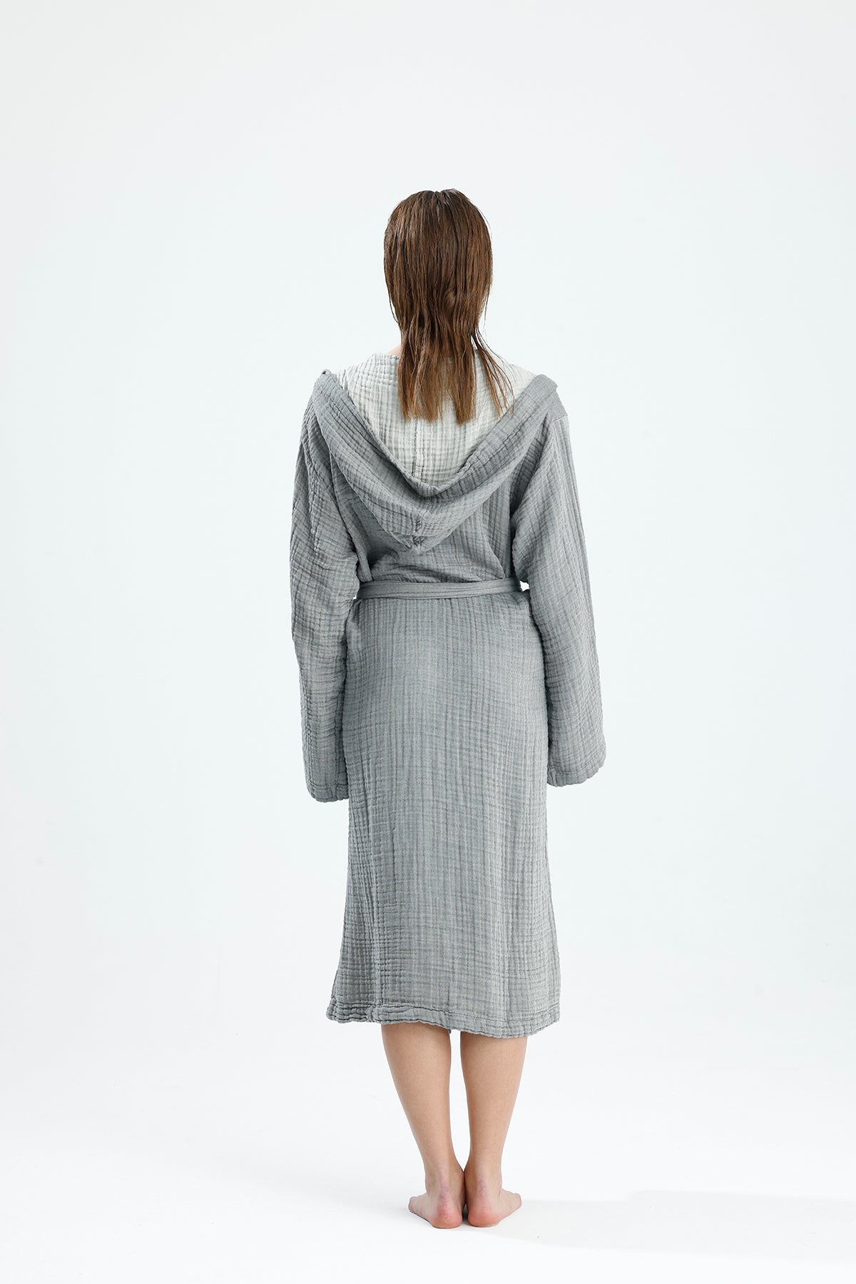 MUSLIN GRAY BATHROBE image 5