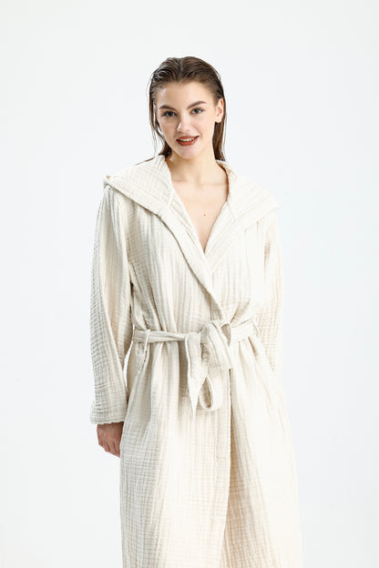 MUSLIN BEIGE BATHROBE image 5