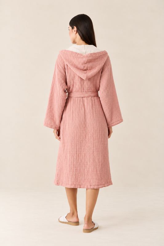 Muslin Pink Bathrobe