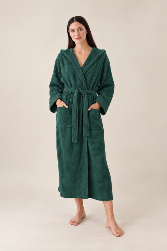 Waffle Green Bathrobe
