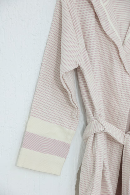 COTTON PINK&WHITE BATHROBE image 2