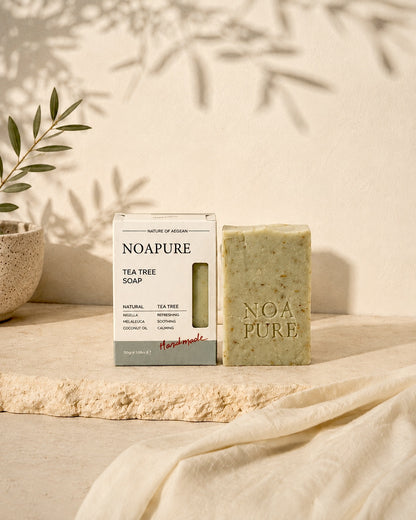 Aegean Cool Soap Bar Bundle – handmade soap trio gift bundle with Grape Seed, Tea Tree and Mint bars, view 3