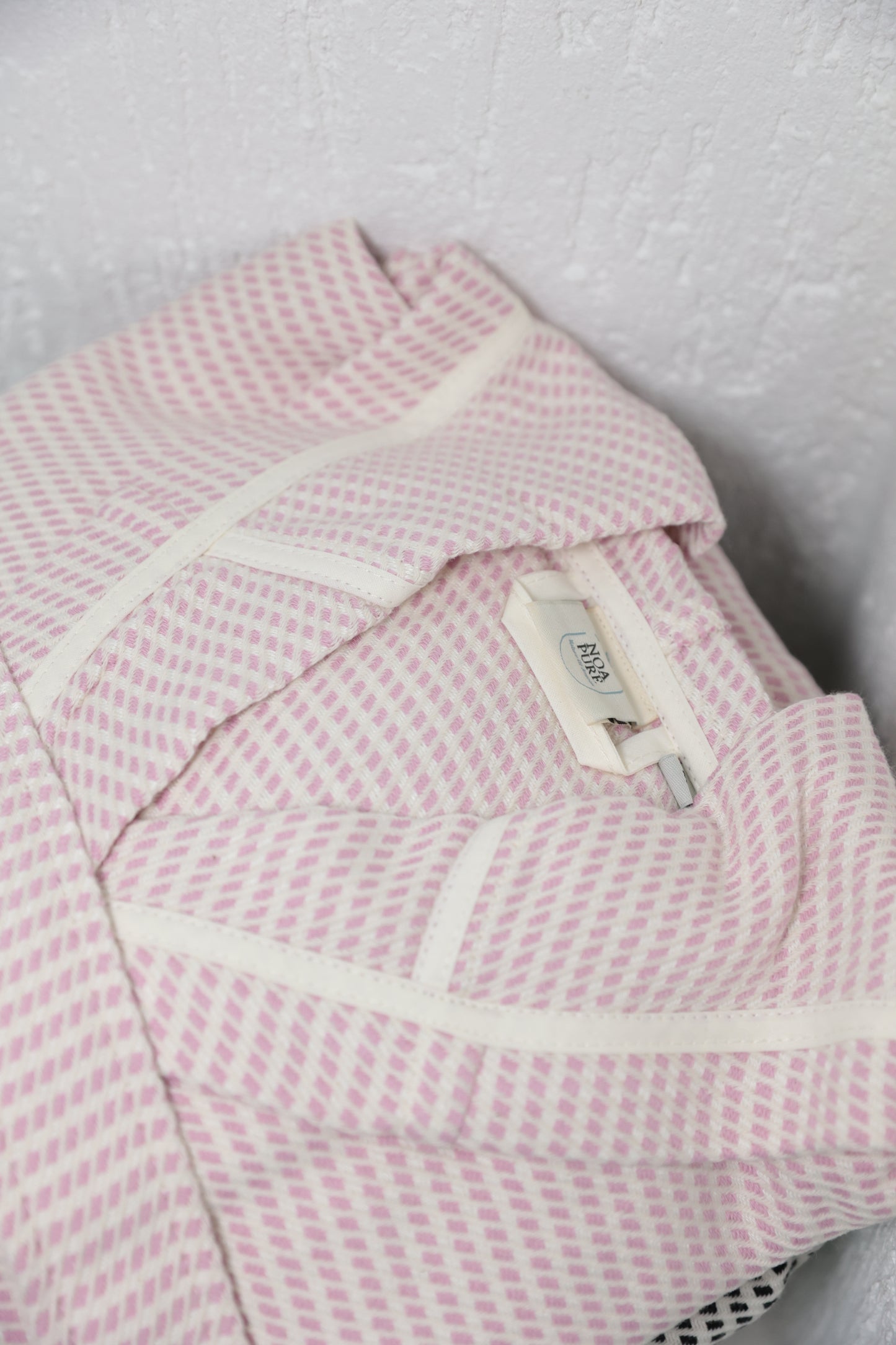 COTTON PINK&WHITE BATHROBE image 3