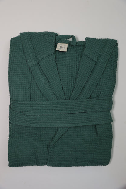 WAFFLE GREEN BATHROBE image 3
