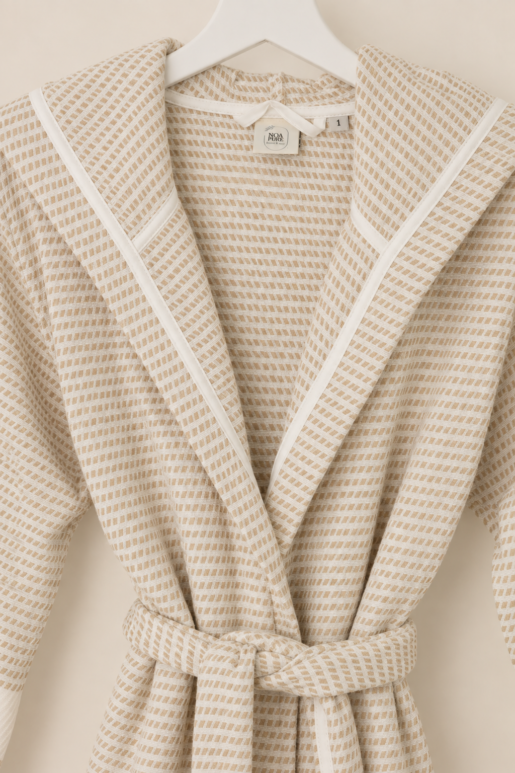 Cotton Yellow & White Bathrobe