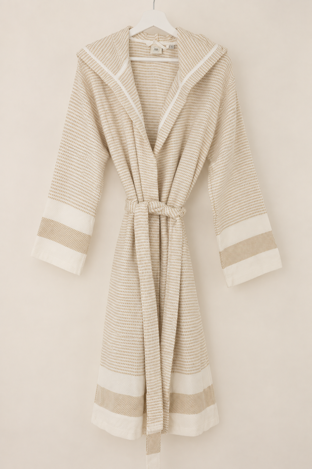Cotton Yellow & White Bathrobe