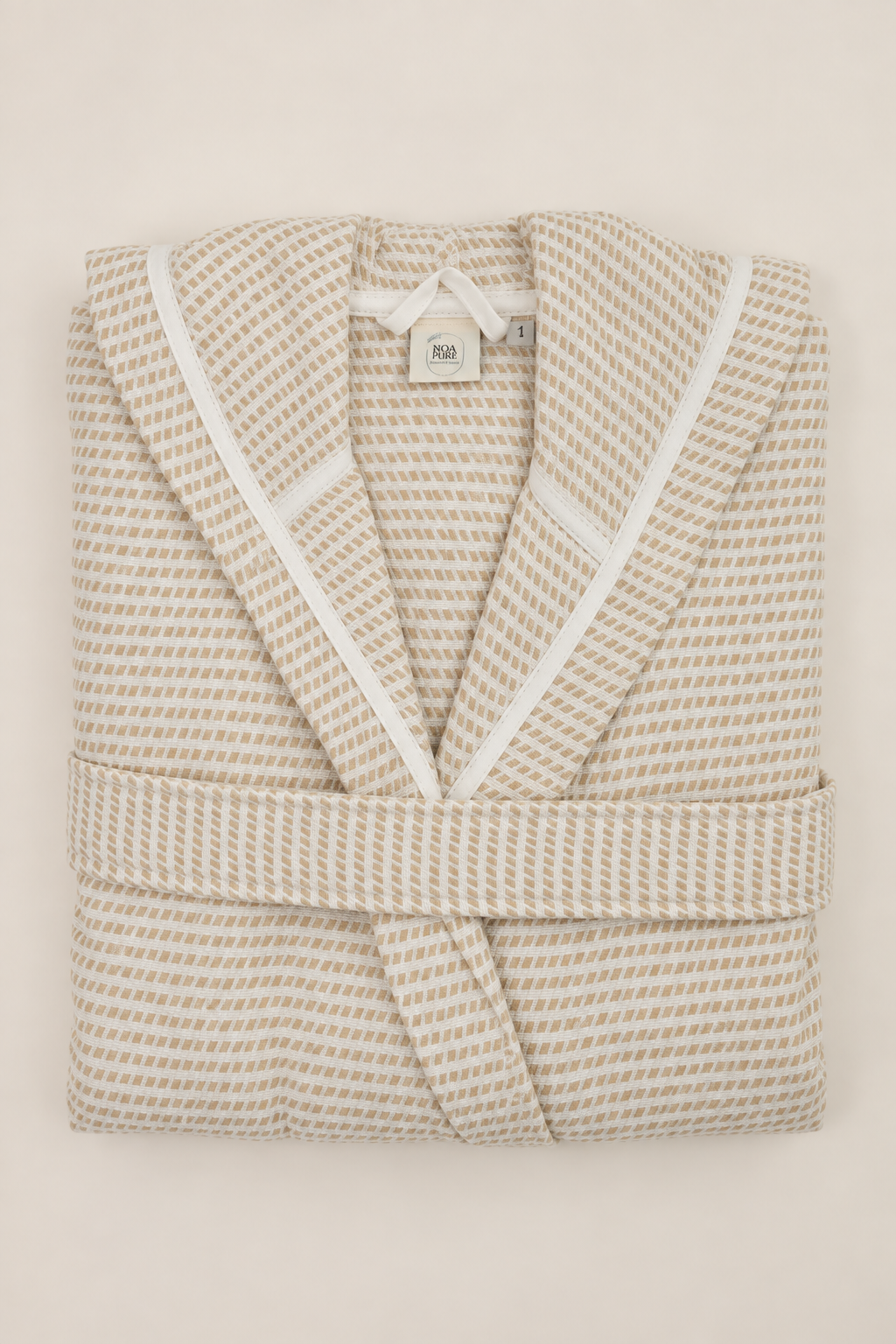 Cotton Yellow & White Bathrobe