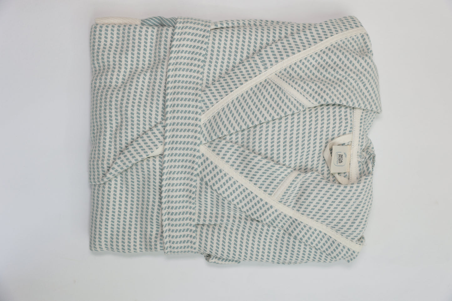 COTTON BLUE&WHITE BATHROBE image 2