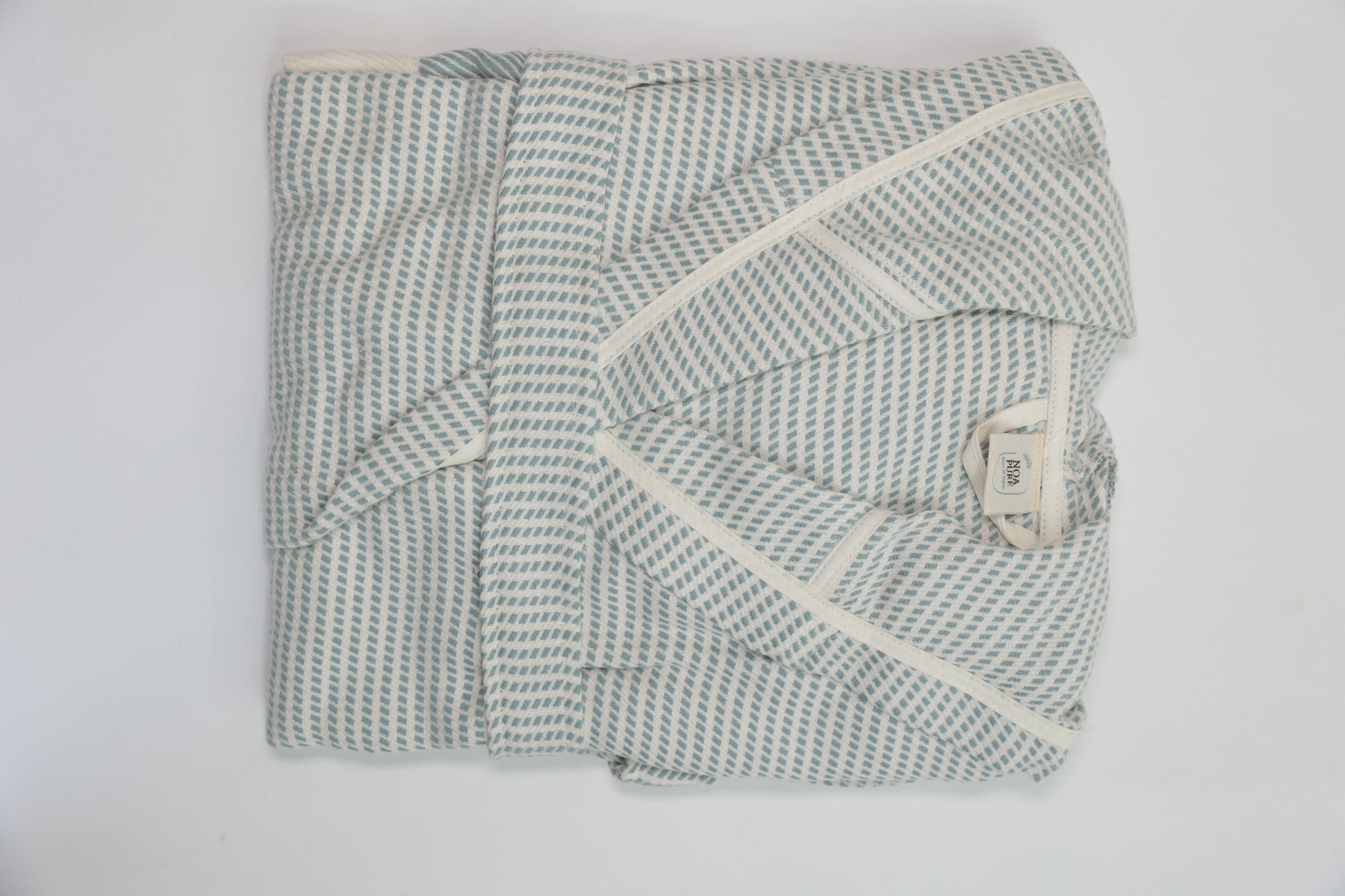 COTTON BLUE&WHITE BATHROBE image 2