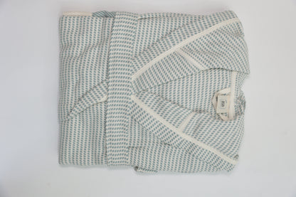 COTTON BLUE&WHITE BATHROBE image 2