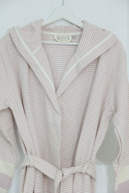 COTTON PINK&WHITE BATHROBE image 1