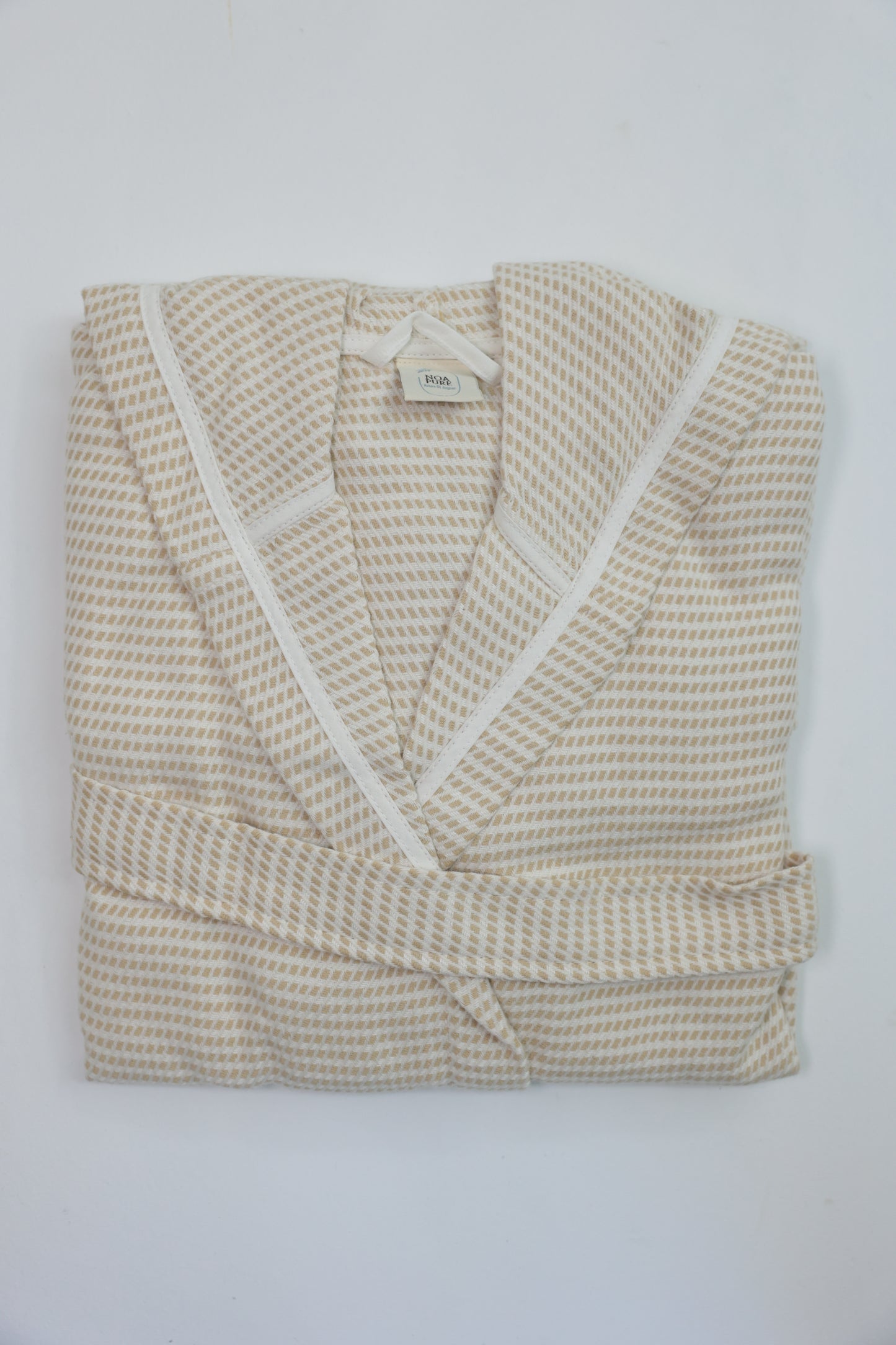 COTTON YELLOW&WHITE BATHROBE image 3