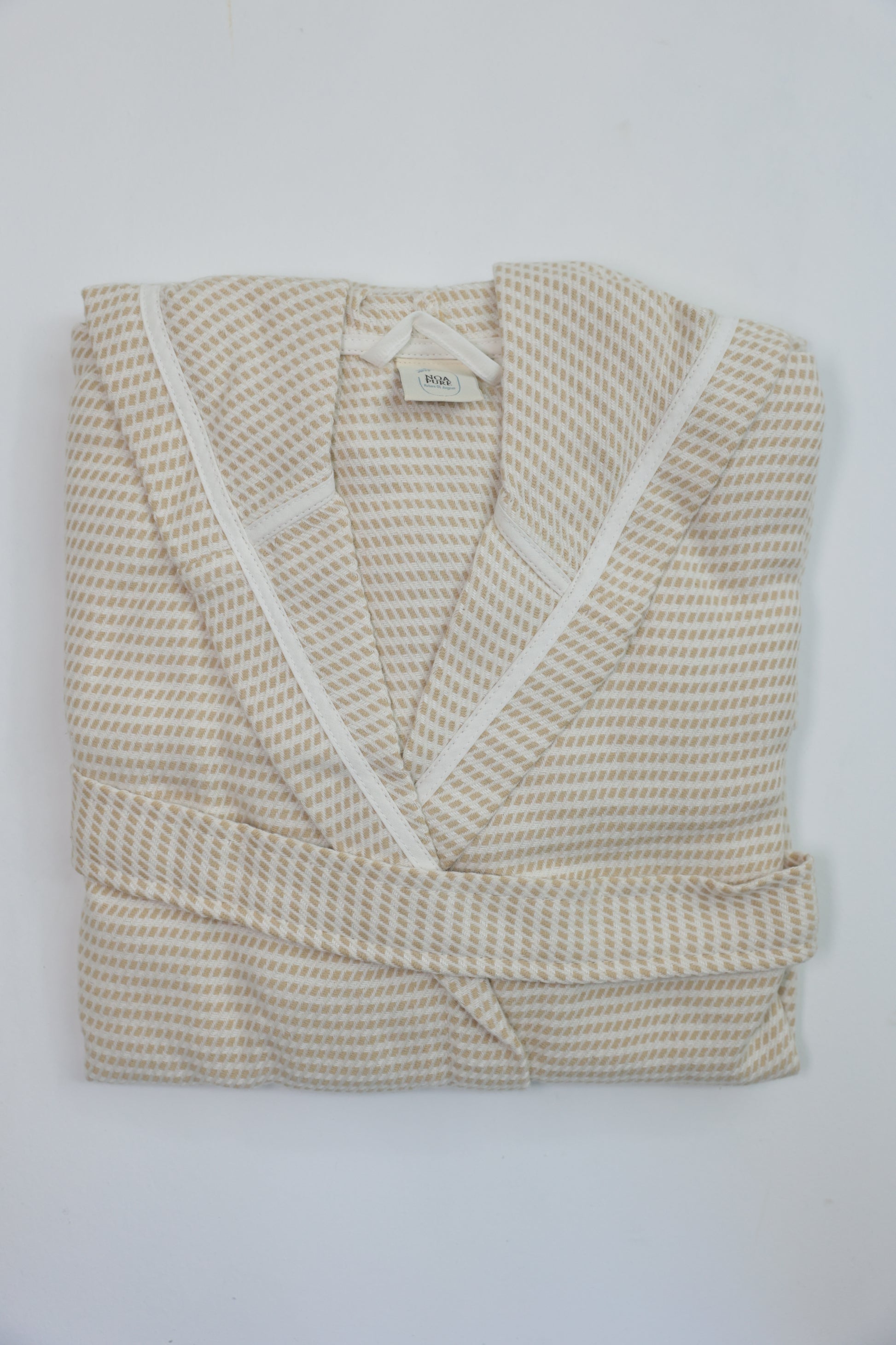 COTTON YELLOW&WHITE BATHROBE image 3