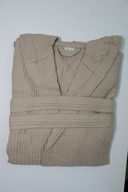 WAFFLE BEIGE BATHROBE image 2