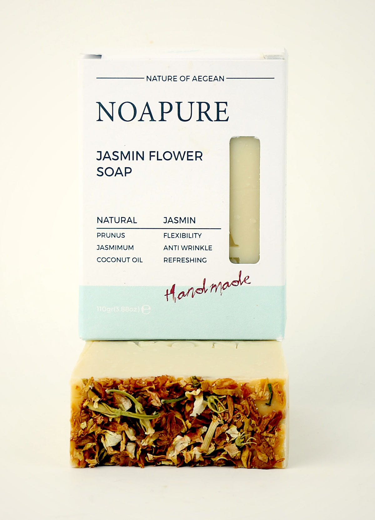 Jasmine Flower Soap Bar – handmade cold-process soap with jasmine flower and sweet almond oil, view 4