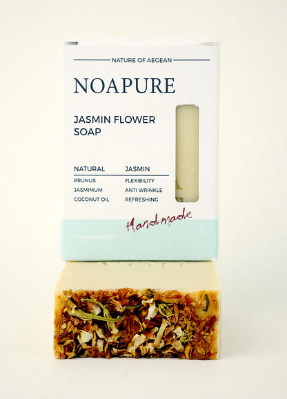 Jasmine Flower Soap Bar – handmade cold-process soap with jasmine flower and sweet almond oil, view 4