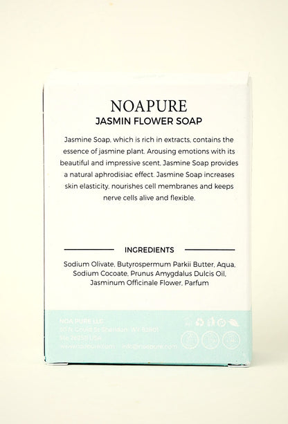 Jasmine Flower Soap Bar – handmade cold-process soap with jasmine flower and sweet almond oil, view 5