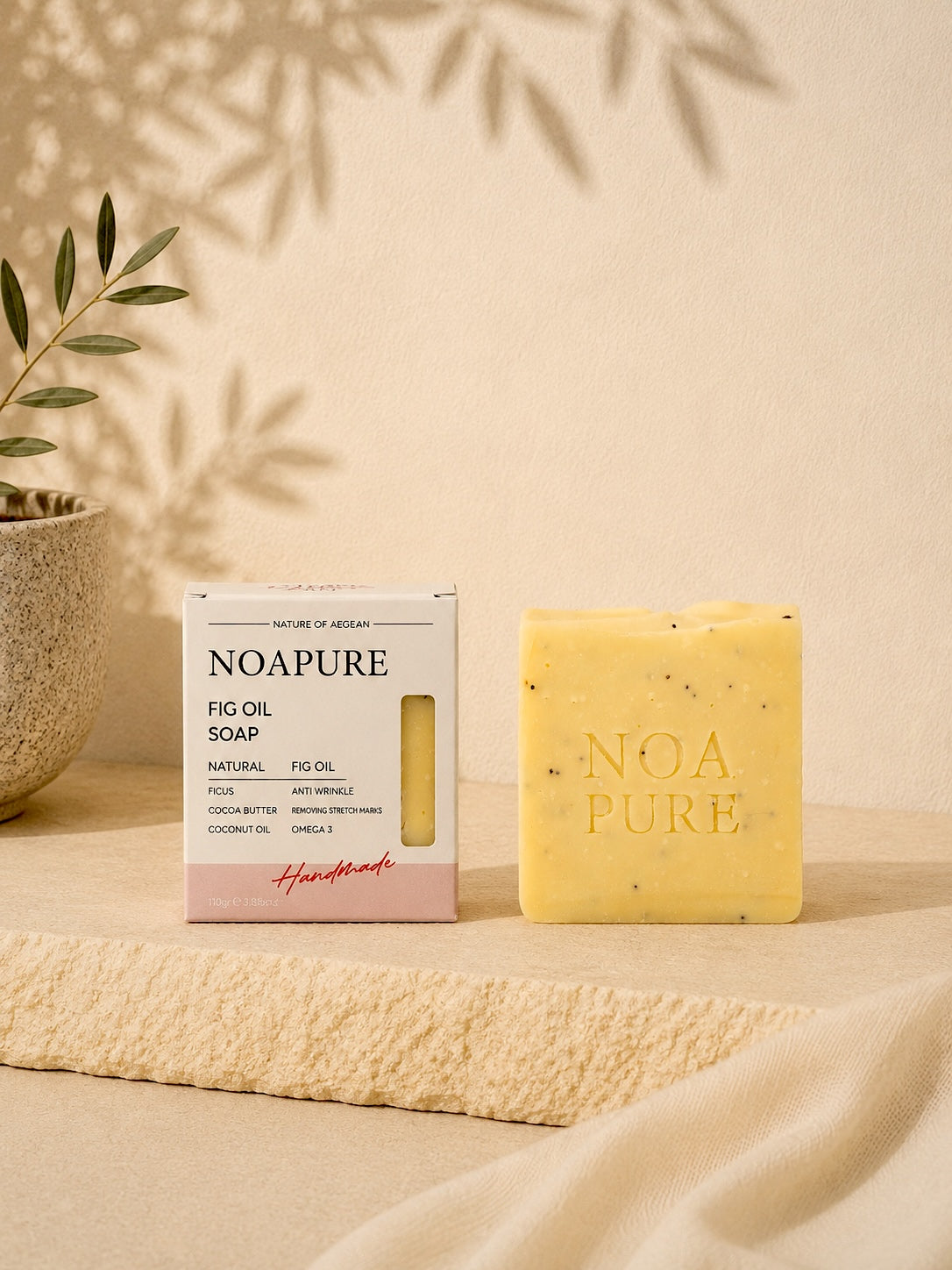 Nourish Soap Bar Bundle – handmade soap trio gift bundle with Red Clay, Goat Milk and Fig Oil bars, view 3