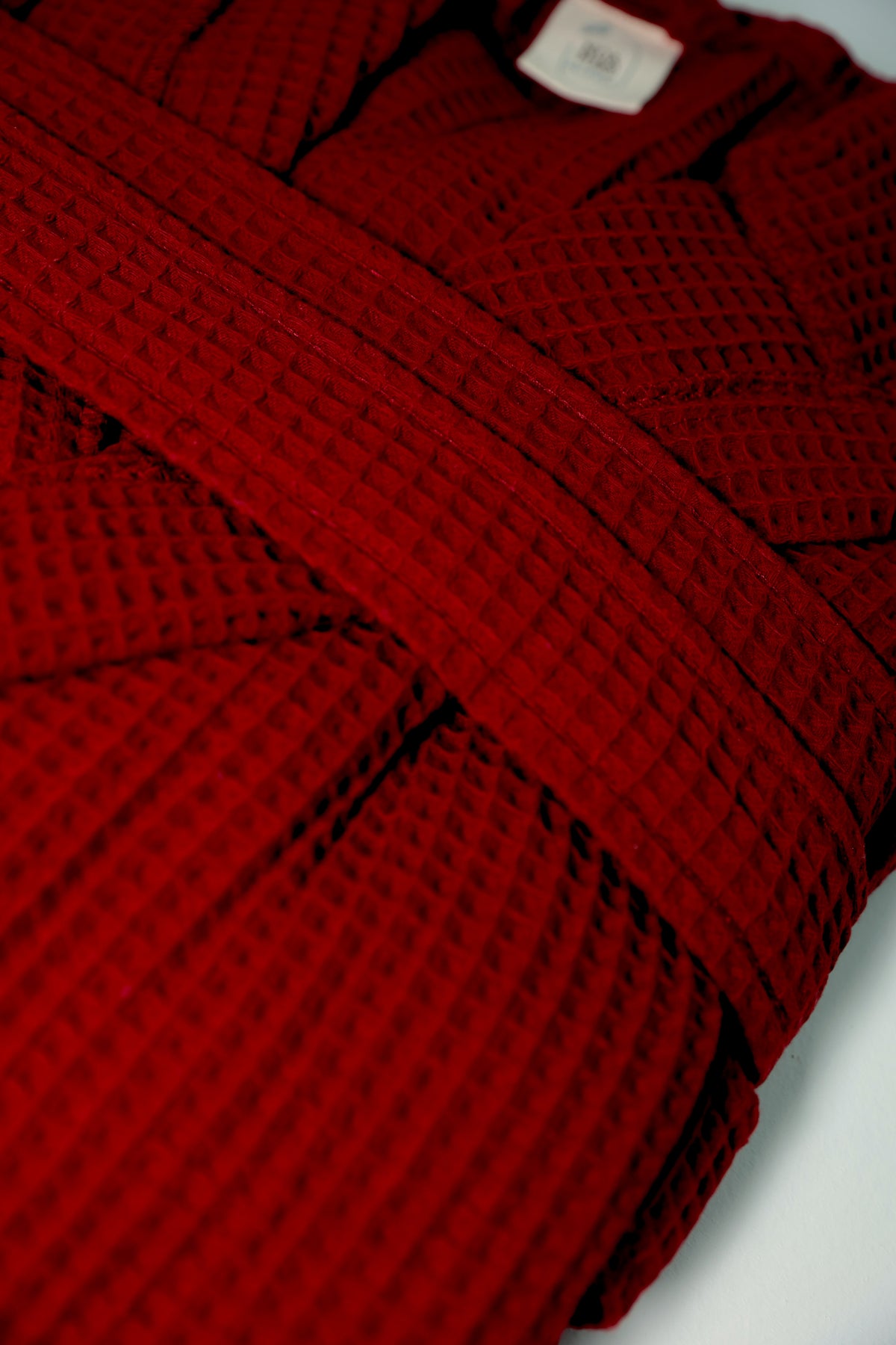 Waffle Claret Red Bathrobe