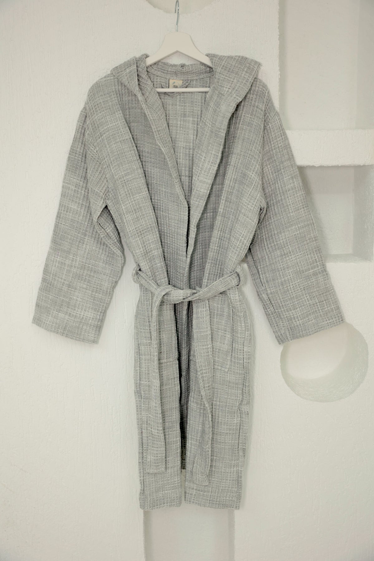 Waffle Gray Bathrobe