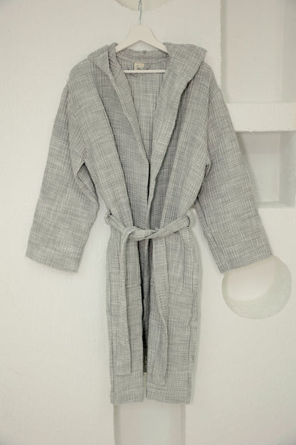 Waffle Gray Bathrobe