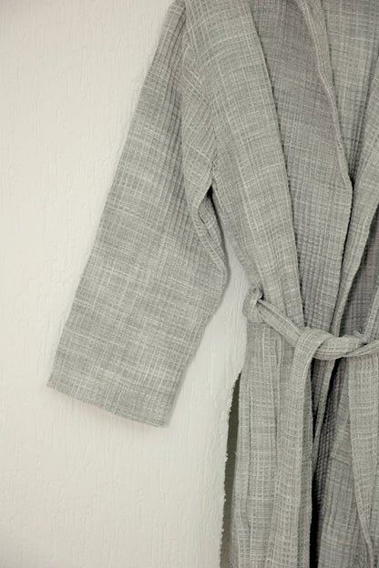 Waffle Gray Bathrobe