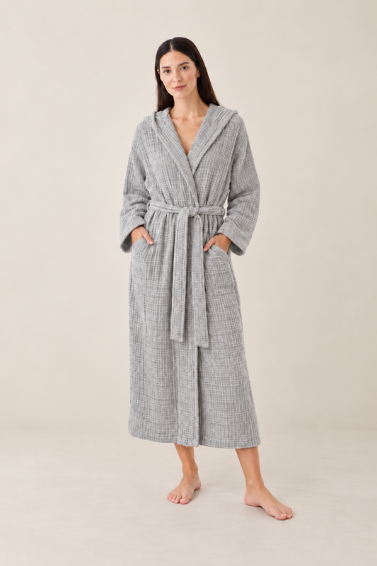 Waffle Gray Bathrobe