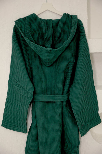 Waffle Green Bathrobe