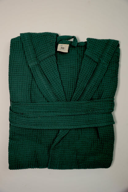 Waffle Green Bathrobe