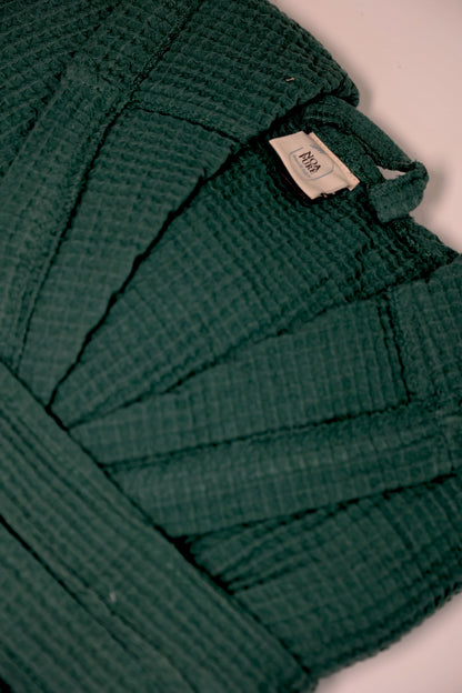 Waffle Green Bathrobe